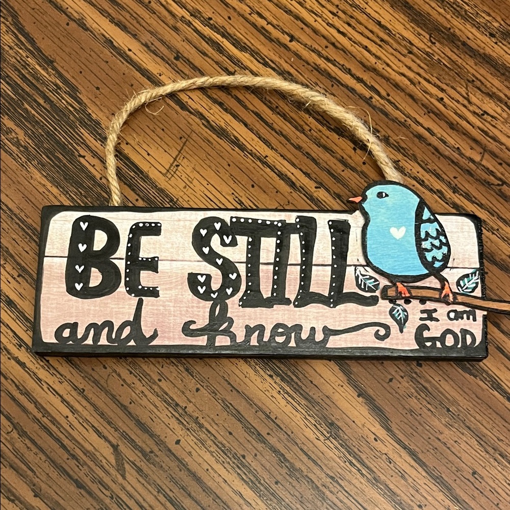 Charming Blue Bird Wall Art with Inspirational Quote